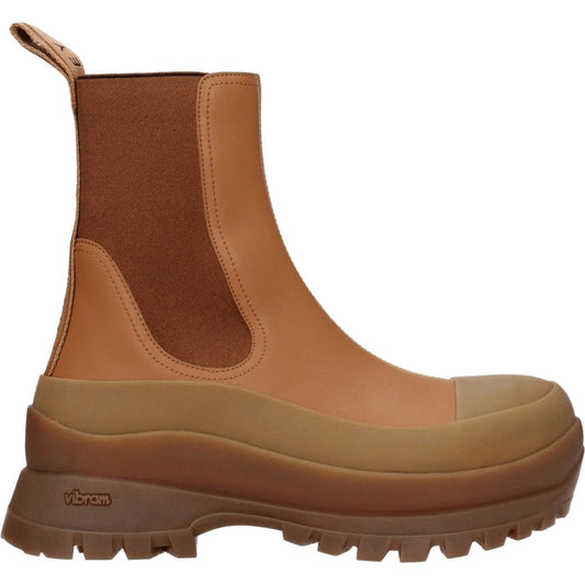 Stella McCartney Brown Leather Ankle Boots ST-8547463692553-EU36/US6
