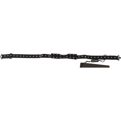 Dolce & Gabbana Black 100% Silk Polka Dot Adjustable Neck Bow Tie