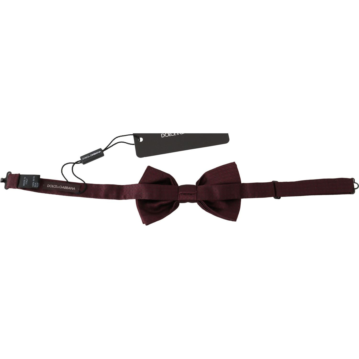Dolce & Gabbana Silk Polka Dot Adjustable Neck Bow Tie Papillon