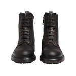 Dolce & Gabbana Dark Brown Leather Lace Up Mid Calf Boots Shoes MV7693-41