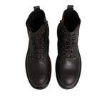 Dolce & Gabbana Dark Brown Leather Lace Up Mid Calf Boots Shoes MV7693-41