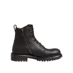 Dolce & Gabbana Dark Brown Leather Lace Up Mid Calf Boots Shoes MV7693-41