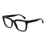 Guess Black Unisex Glasses Frame, full-rim rectangle style with black plastic frame, lenses included, size 52-19-145, spring hinge.