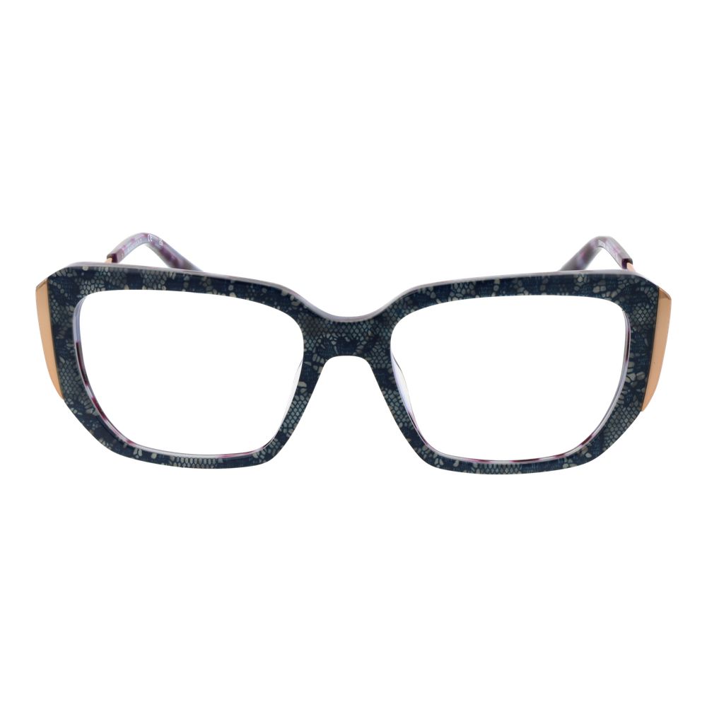 Marciano by Guess Multicolor Women Glasses Frame, trapezium shape, full-rim acetate with demo lenses, includes branded case.
