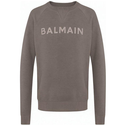 Balmain Gray Cotton Sweater BA-15806-M