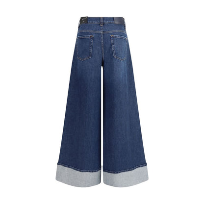 7FOR Blue Cotton Jeans Denim