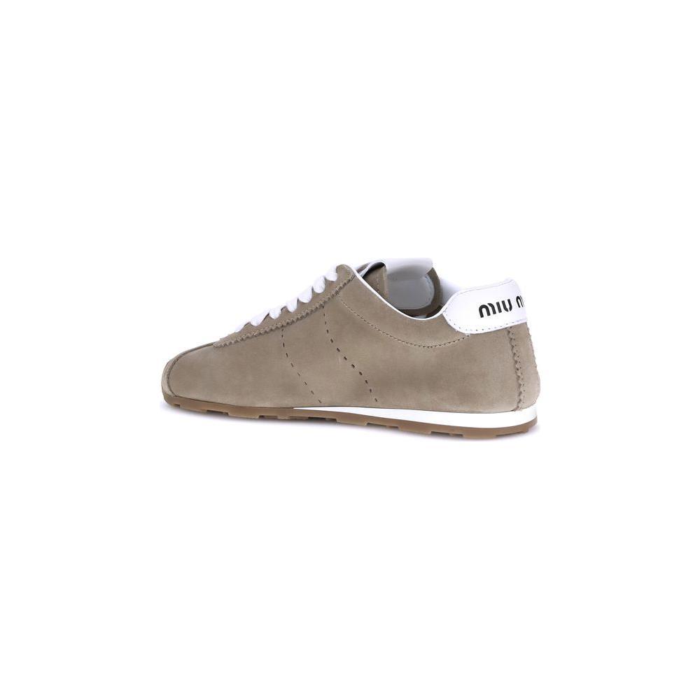 Miu Miu Suede Plume Sneakers MI-5E114EF005054F0F24-EU37.5/US7.5