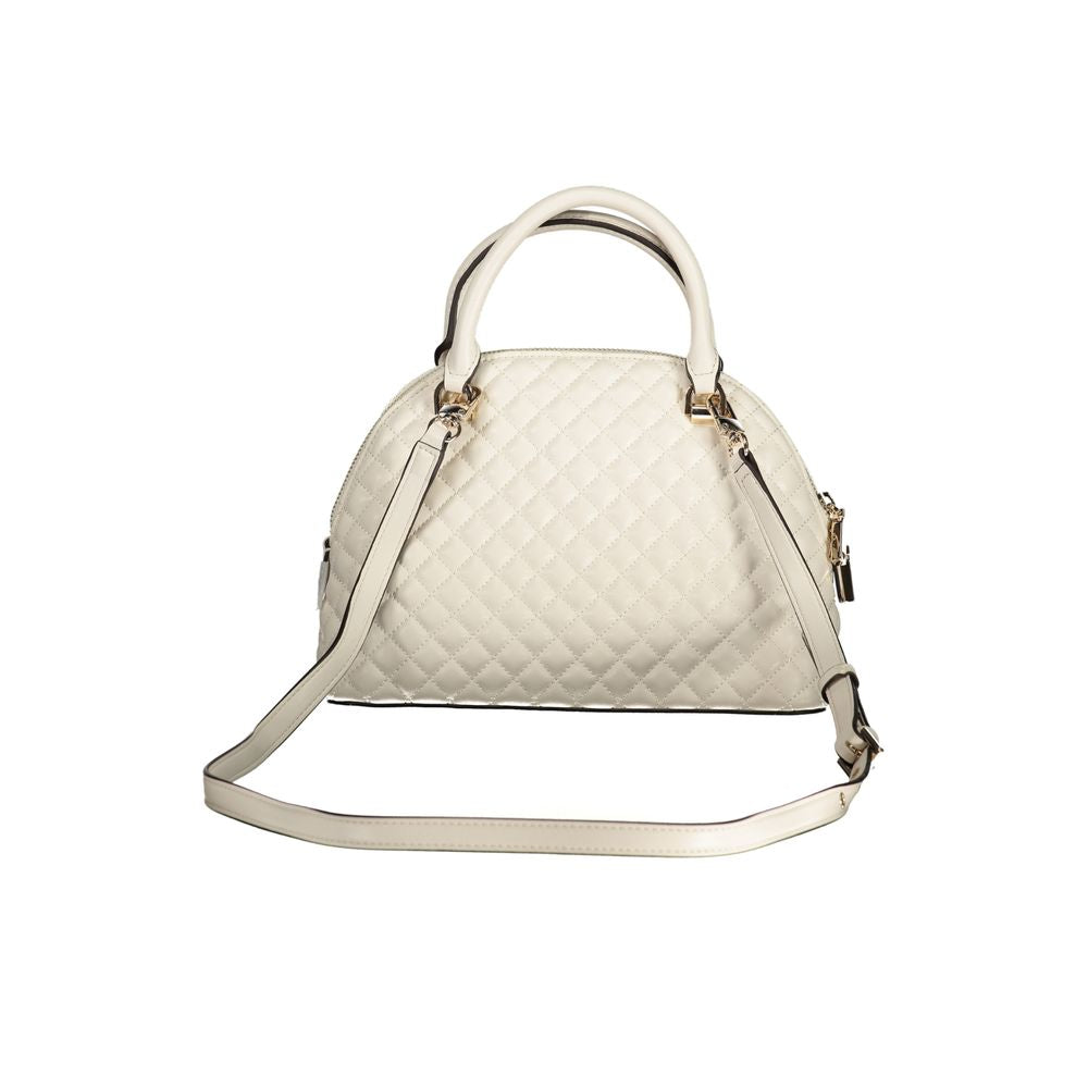 Front view with bag zipped and handles upright.