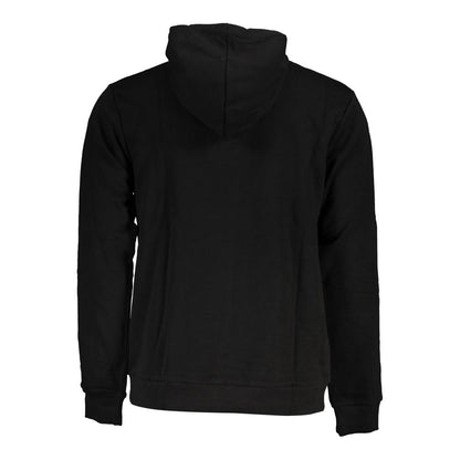 Fila Black Cotton Men Sweater with Hood