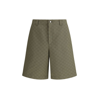 Gucci Green Cotton Bermuda Shorts