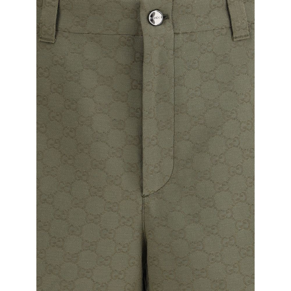 Gucci Green Cotton Bermuda Shorts