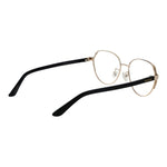 Guess Gold Women Glasses Frame in full-rim gold metal with demo lenses, featuring a square style and branded case included.