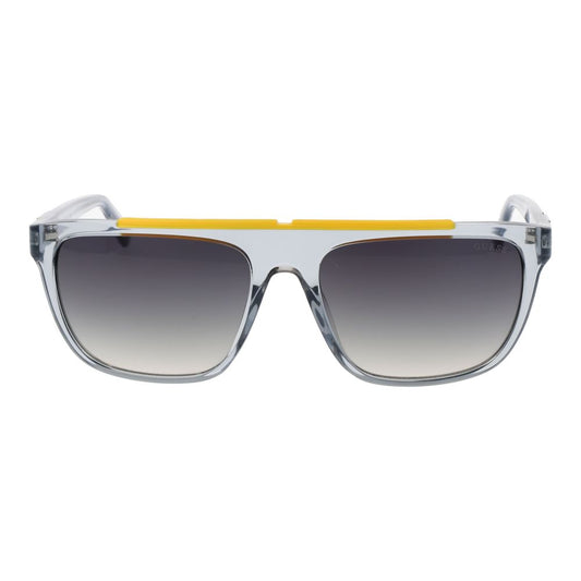 Alt Tag: Guess Gray Men Sunglass in full-rim stainless steel frame with gradient lenses, UV protection, and branded case included.