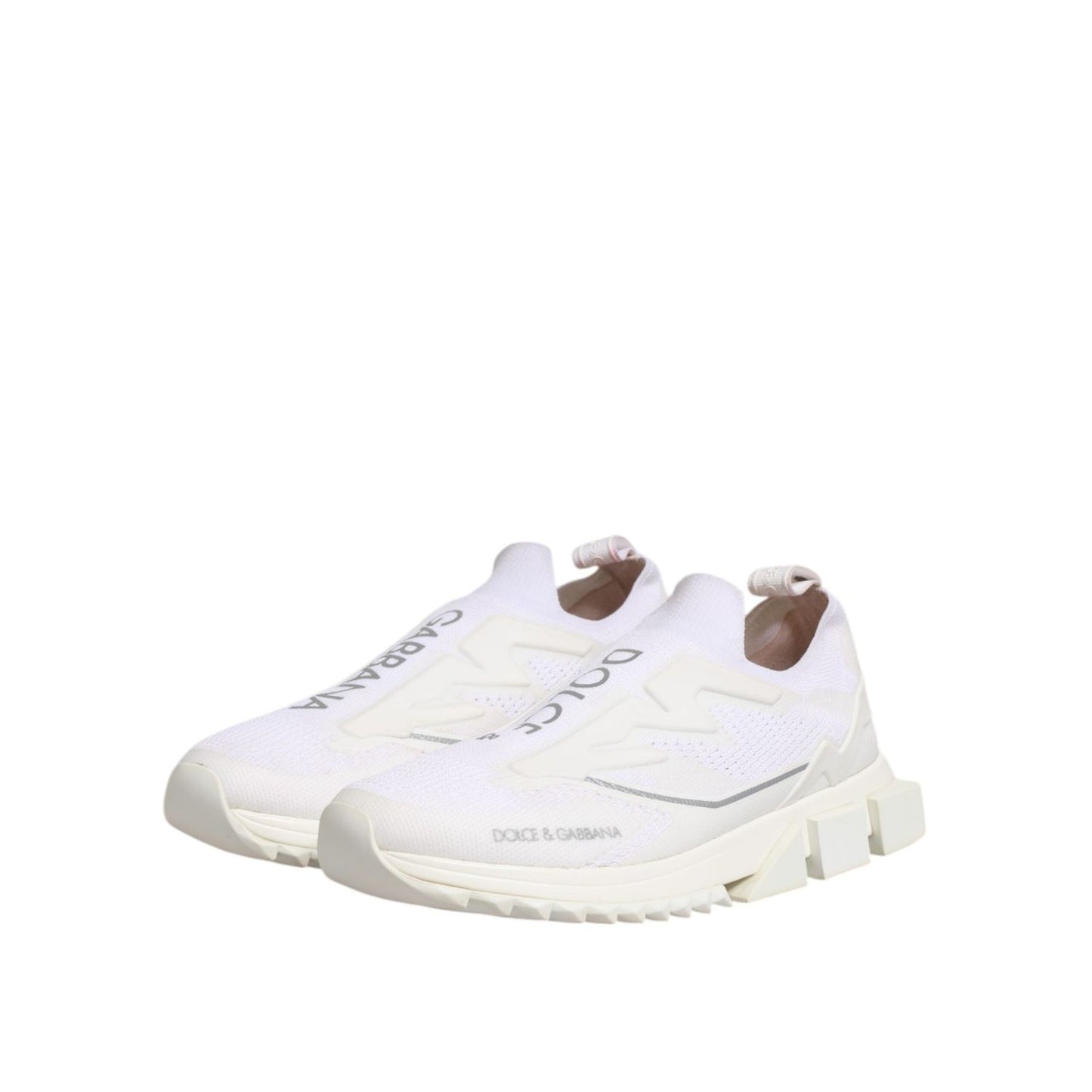 Dolce & Gabbana White SORRENTO Slip On Low Top Sneakers Shoes