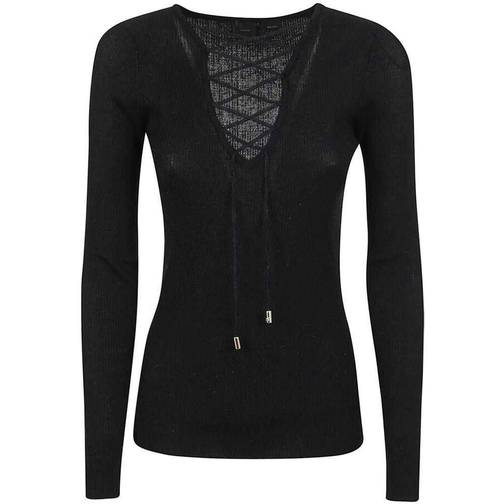 PINKO Black Viscose Sweater PI-15787-XS
