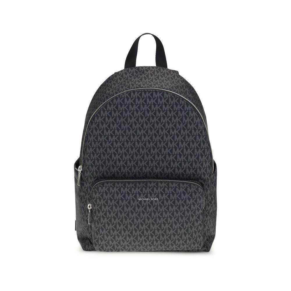 Front view with bag zipped and handles upright.