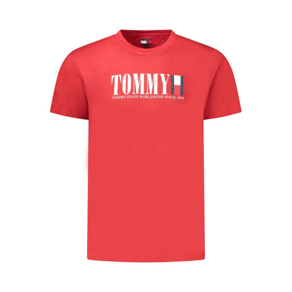 Tommy Hilfiger Red Cotton Men T-Shirt