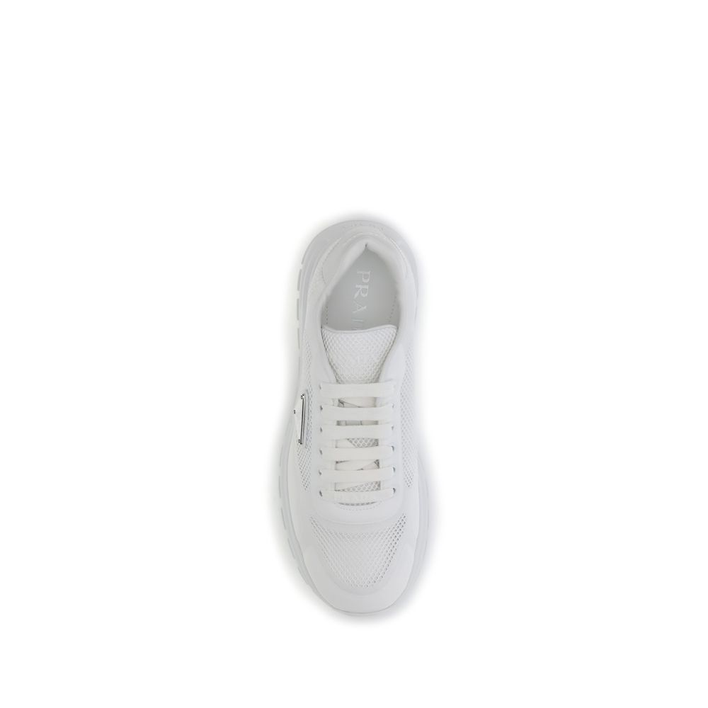 Prada White Rubber Athletic Sneakers
