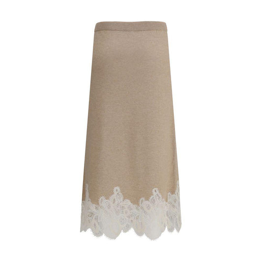 Fabiana Filippi Wool and lace Midi Skirt