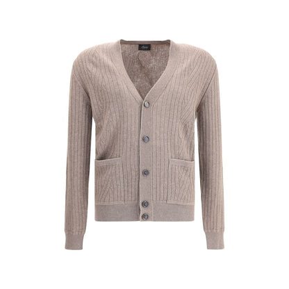 Brioni Brown Wool Cardigan