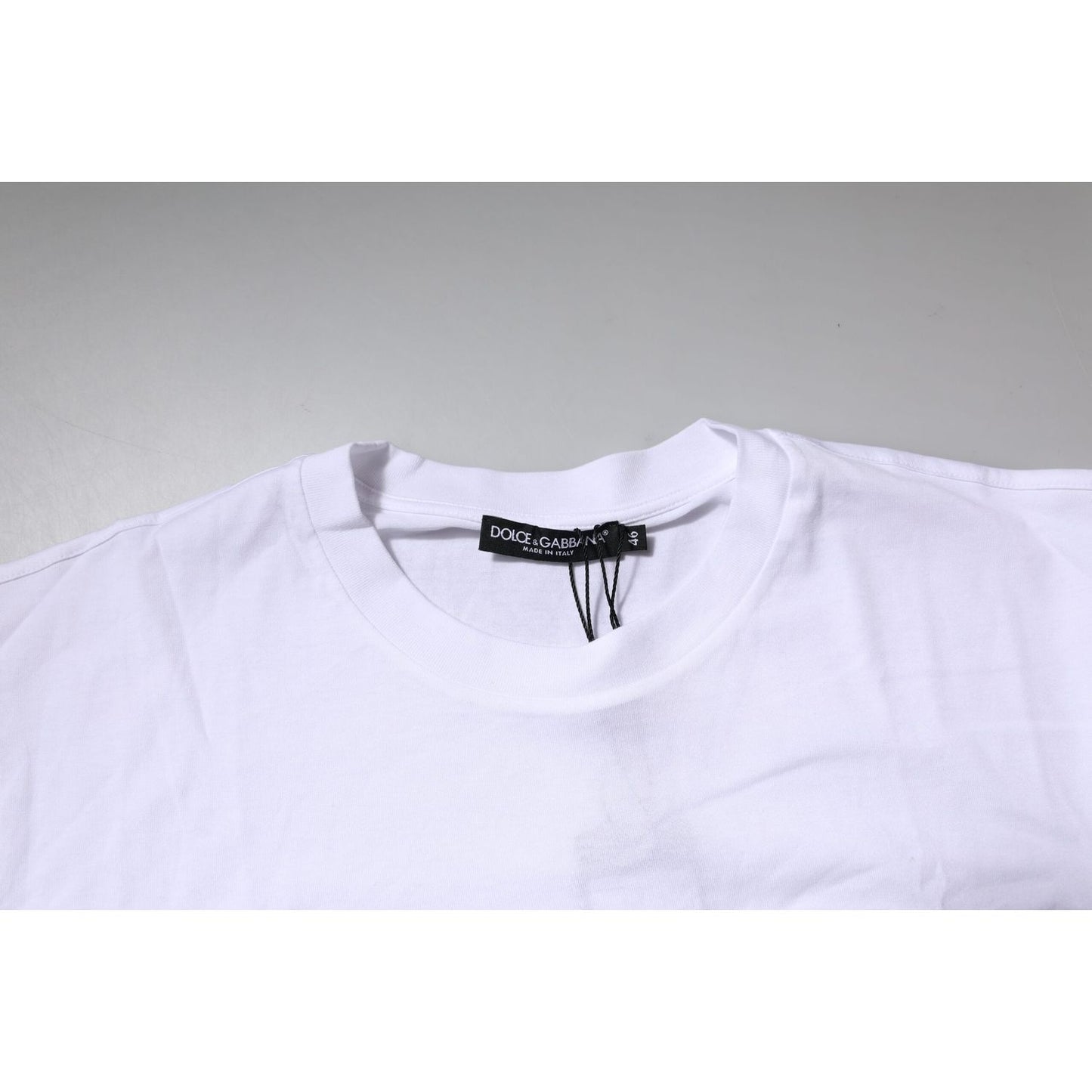 Dolce & Gabbana White Logo Crew Neck Short Sleeves T-shirt