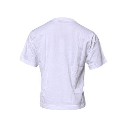 Dolce & Gabbana White Logo Crew Neck Short Sleeves T-shirt