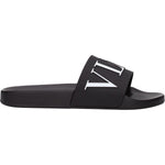 Valentino Garavani Black Cotton Slippers Sandals VA-8547184869641-EU40/US7