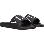 Valentino Garavani Black Cotton Slippers Sandals VA-8547184869641-EU40/US7
