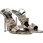 Paris Texas Beige Leather Stiletto Heels Sandals PA-8547291463945-EU37/US7