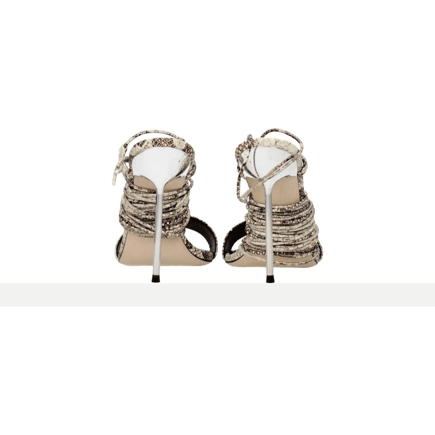 Paris Texas Beige Leather Stiletto Heels Sandals PA-8547291463945-EU37/US7