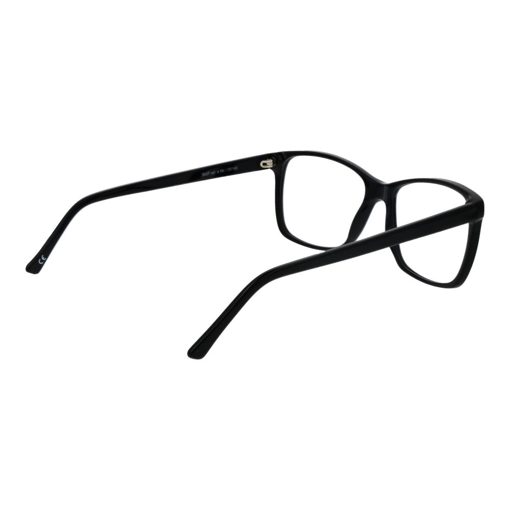 Andy Wolf Black Unisex Glasses Frame with full-rim acetate design, rectangle shape, and demo lenses.