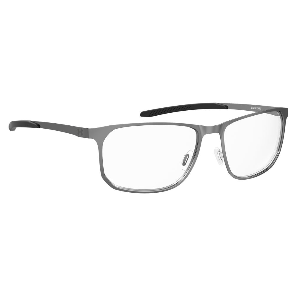 Under Armour Gray Metal Frames UA5029GKJ1F61 glasses with 56/17/140mm dimensions, featuring a sleek gray metal design for men.