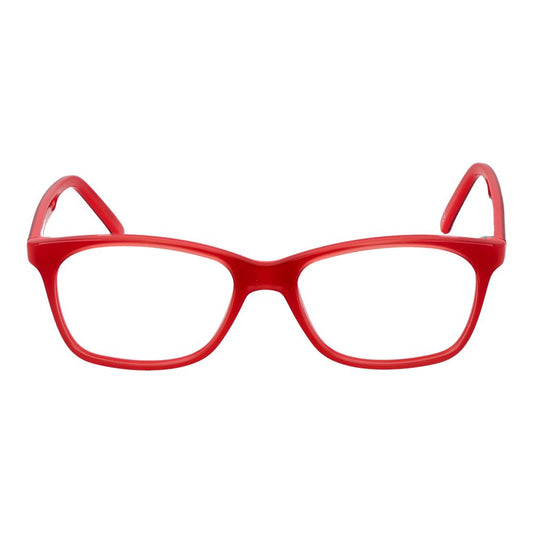 Andy Wolf Red Unisex Glasses Frame in full-rim rectangle style with acetate material.