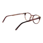 Andy Wolf Pink Unisex Glasses Frame in rose acetate, full-rim panto style, side view showcasing temples and bridge.