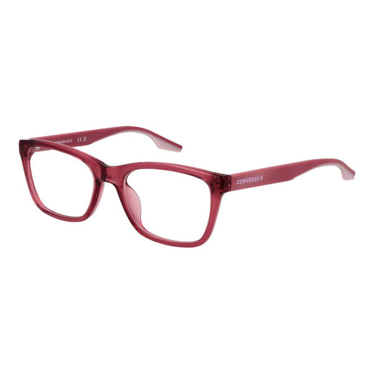 Converse Purple Women Glasses Frame with full-rim rectangle style and stainless steel build, includes branded case, size 51-17-140.