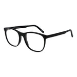 Andy Wolf Black Unisex Glasses Frame in full-rim acetate style, panto design, lens width 52mm, frame width 130mm, temples length 145mm.