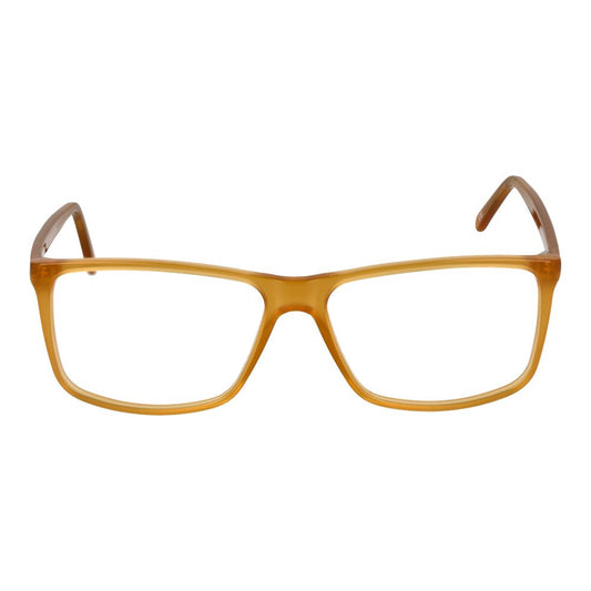 Andy Wolf Yellow Unisex Glasses Frame, full-rim acetate, rectangular style with demo lenses, ideal for fashion-forward eyewear.