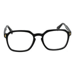 Polaroid Black Unisex Glasses Frame in full-rim square style, made of polyamide material, featuring demo lenses with no extra effect.