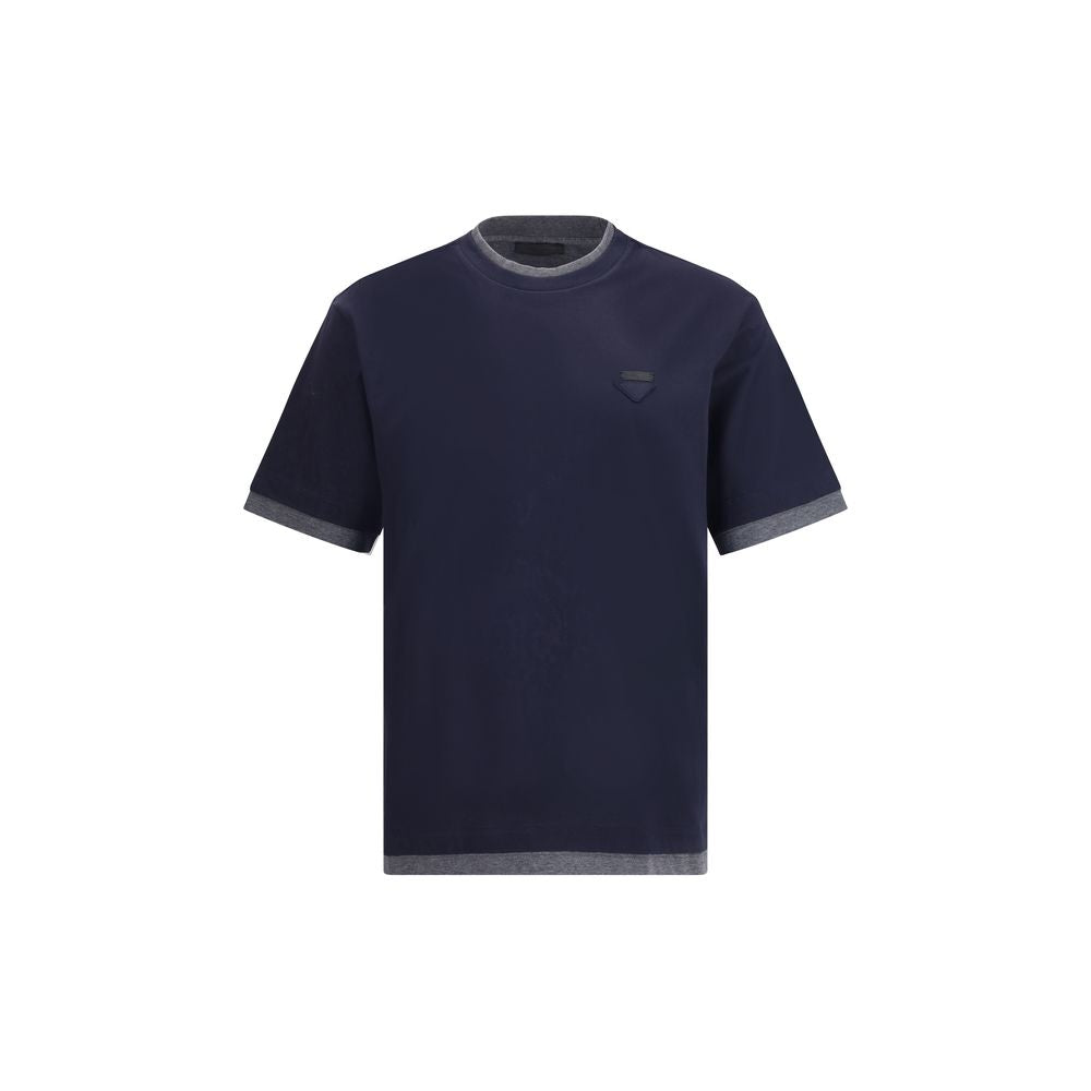 Prada Double layer T-Shirt PR-UJN912SWMO11CDF095J-L