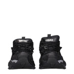 Versace Black Leather Athletic Sneakers