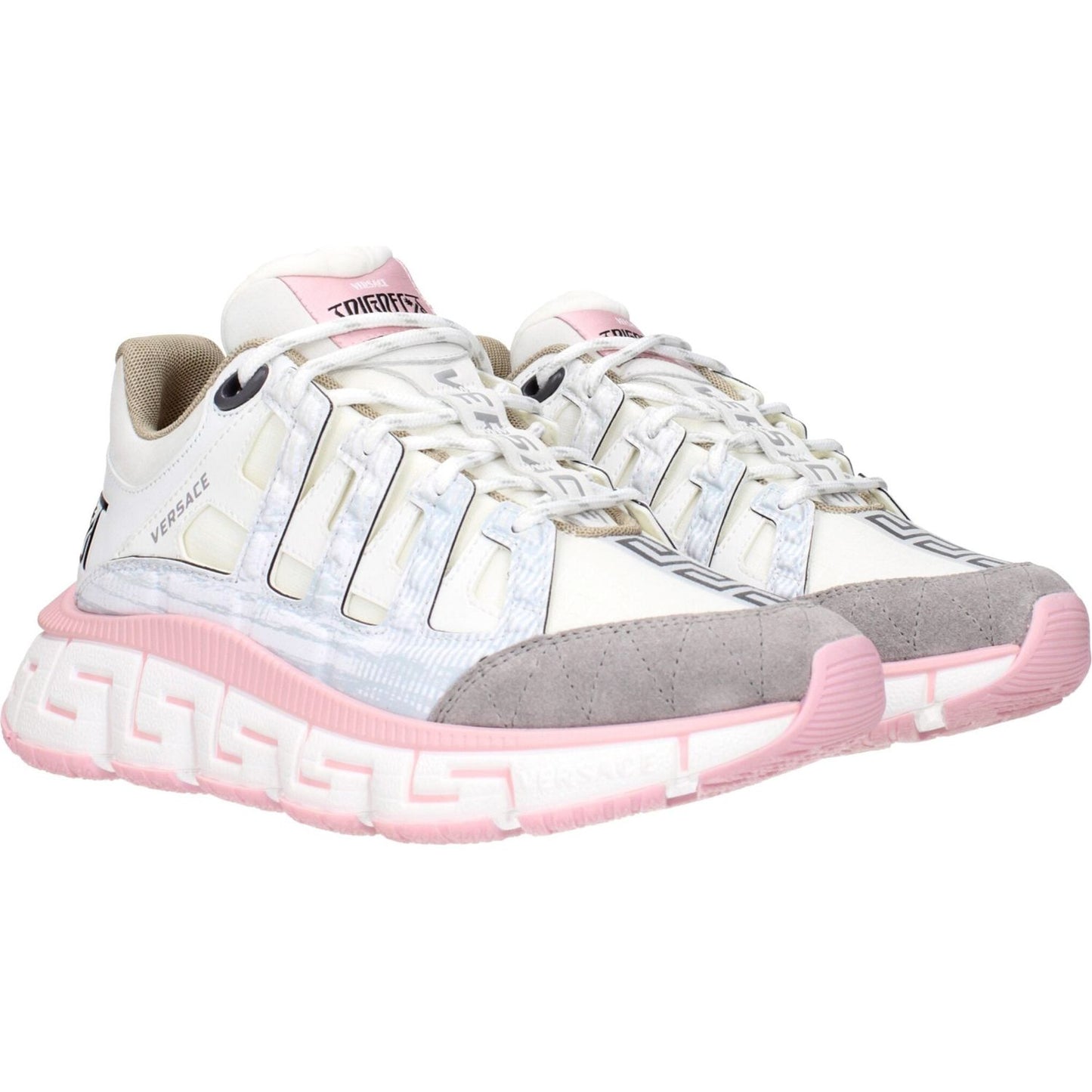 Versace Beige Fabric Athletic Sneakers VE-15248501702921-EU38/US8