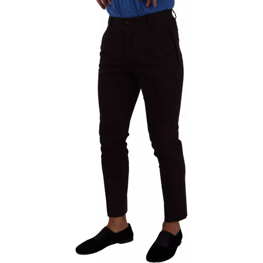 Dolce & Gabbana Bordeaux Cotton Stretch Skinny Trouser