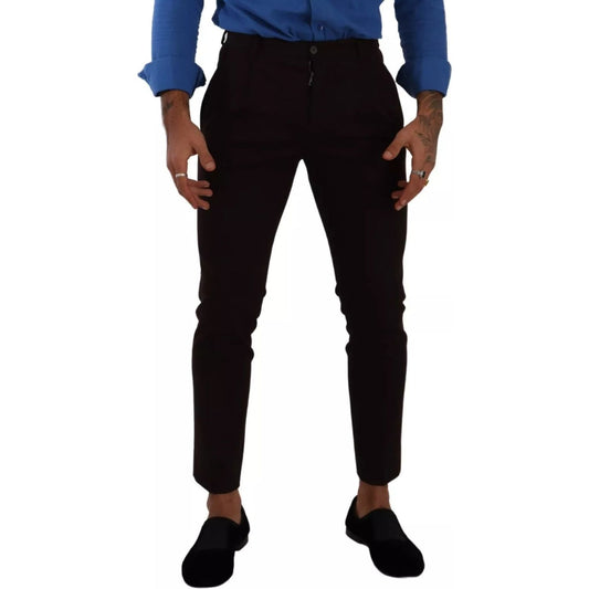 Dolce & Gabbana Bordeaux Cotton Stretch Skinny Trouser