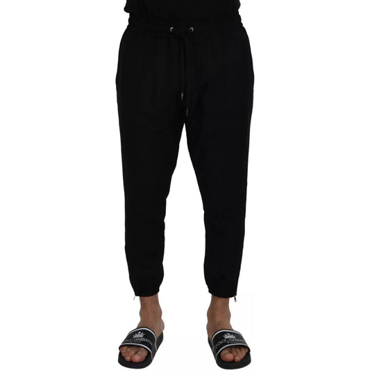 Dolce & Gabbana Black Jogger Wool Jogging Trouser