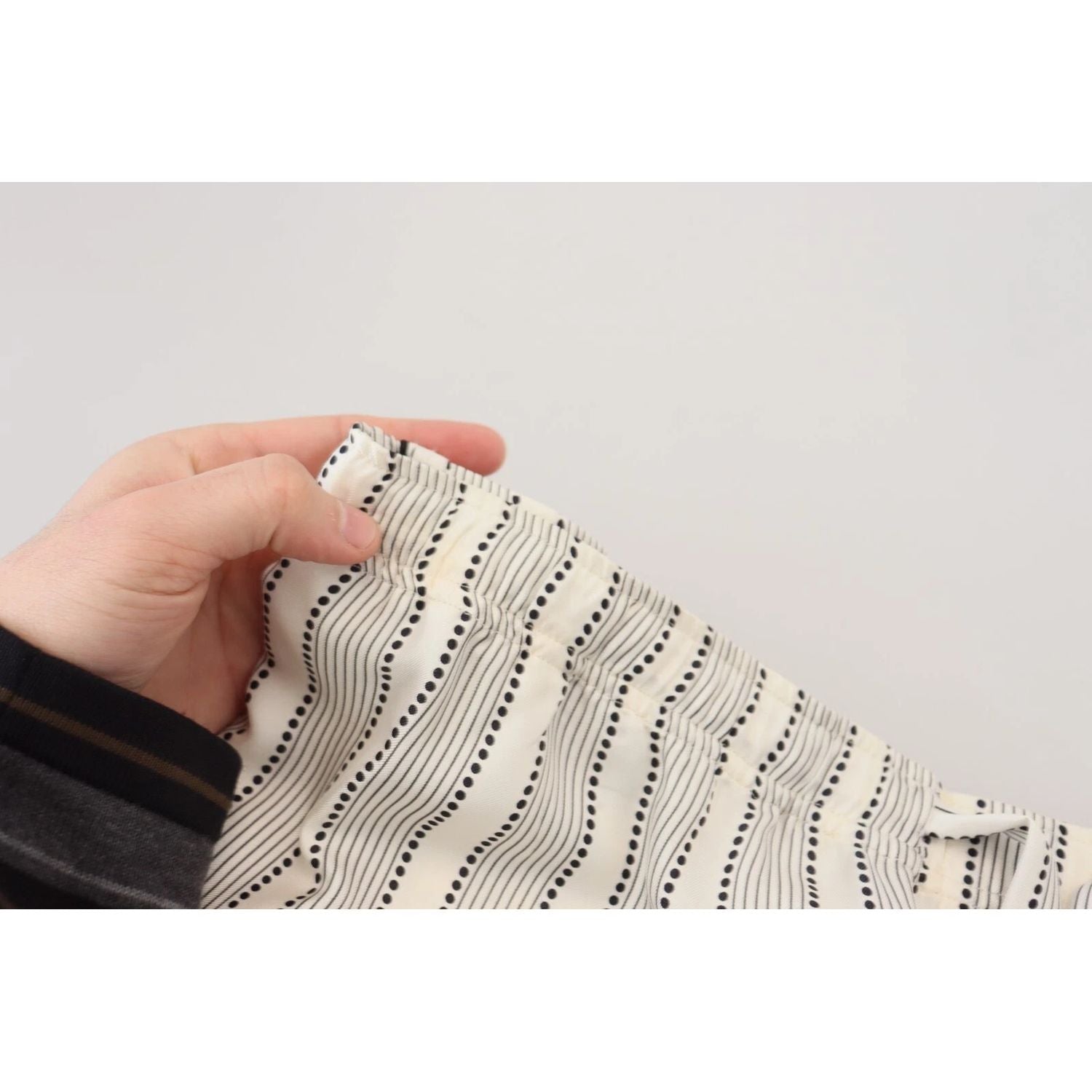 Dolce & Gabbana White Stripes Silk Lounge Trouser Pants