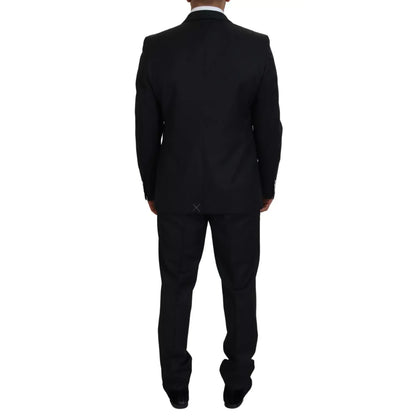 Dolce & Gabbana Melange Grey Wool 2 Piece MARTINI Suit