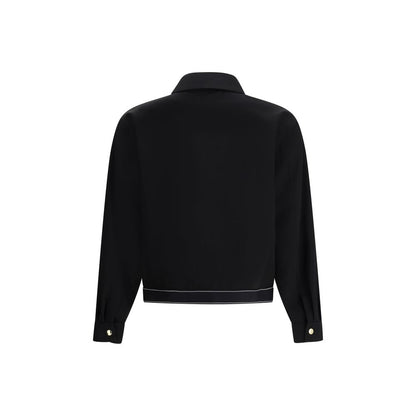 Casablanca Black Wool Full-Length Jacket