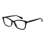 Polaroid Black Women Glasses Frame, full-rim black polyamide cat eye style with demo lenses, size 53-17-145.