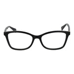 Polaroid Black Women Glasses Frame in cat-eye style, full-rim polyamide material, with demo plastic lenses and branded case included.