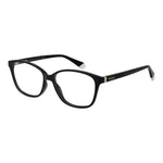 Polaroid Black Women Glasses Frame, full-rim rectangle style, black polyamide frame with demo lenses, includes branded case.